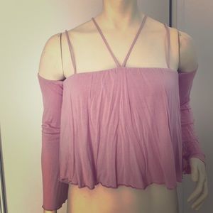 Fashion nova crop top with sleeves